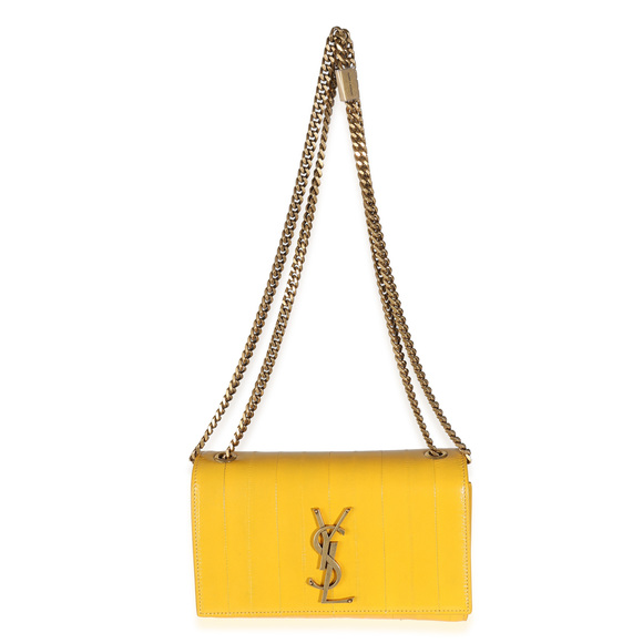 Saint Laurent Mimosa Yellow Eel Skin Small Kate Chain Bag - Picture 6 of 8